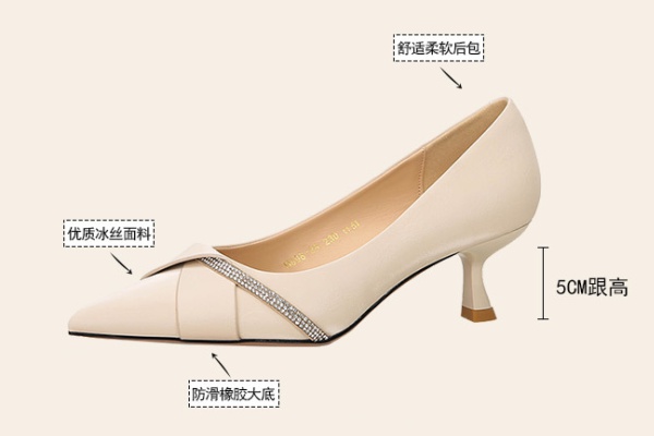 Shiny preside high-heeled shoes low shoes for women