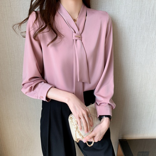 Pink fashion chiffon shirt Western style shirt for women