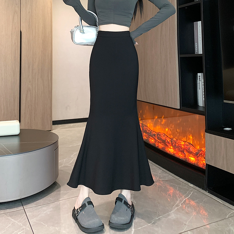 High waist mermaid business suit A-line skirt for women