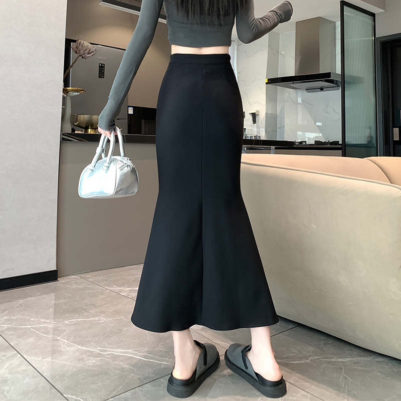 High waist mermaid business suit A-line skirt for women