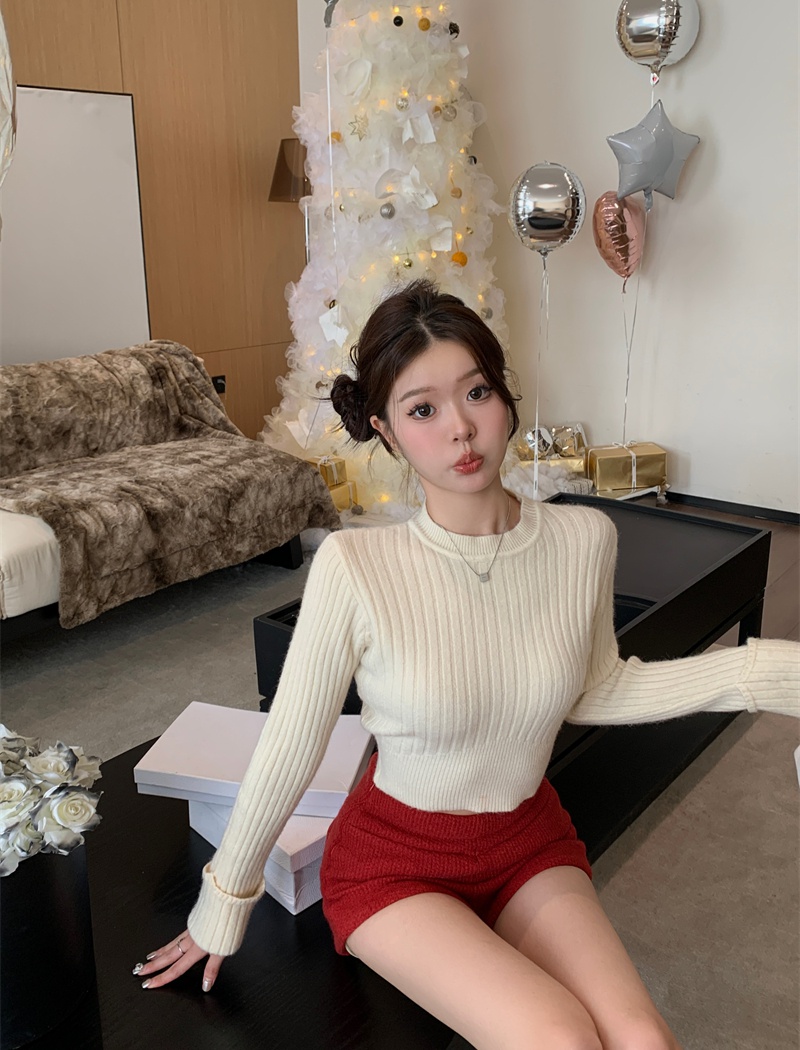 Thermal autumn and winter tops bottoming sweater for women