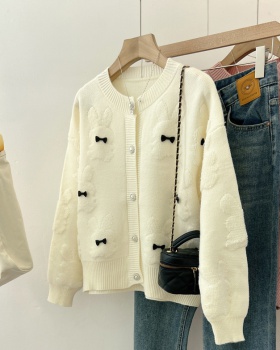 Sweet butterfly cardigan autumn and winter sweater for women