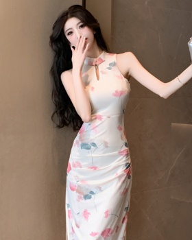 Sexy Chinese style dress split cheongsam for women