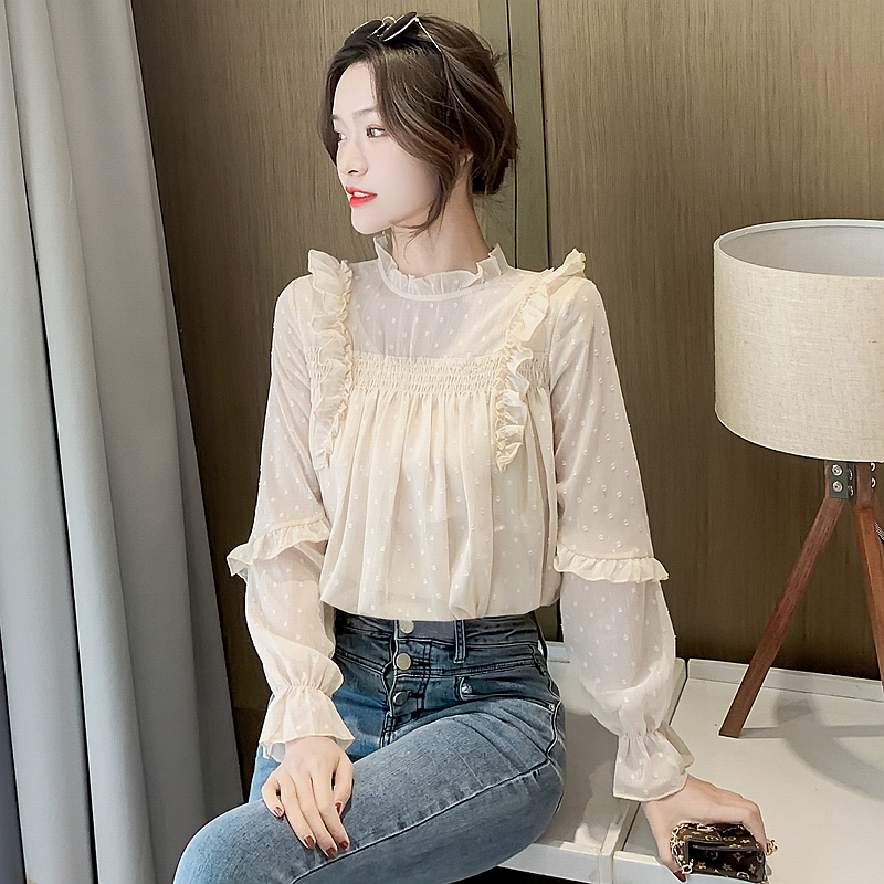 Western style small shirt long sleeve shirt for women
