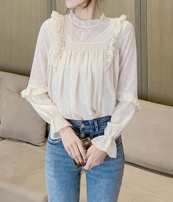 Western style small shirt long sleeve shirt for women
