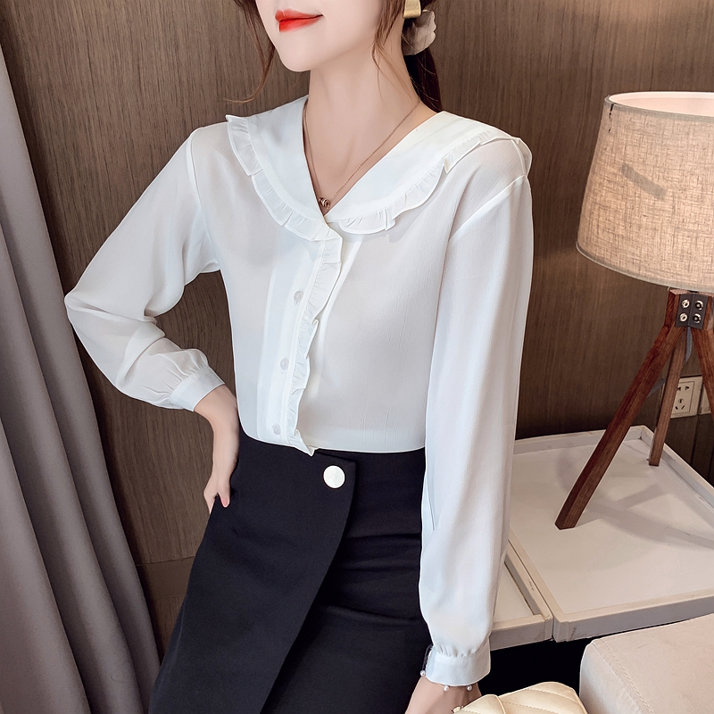 Korean style fashion shirt long sleeve niche tops for women