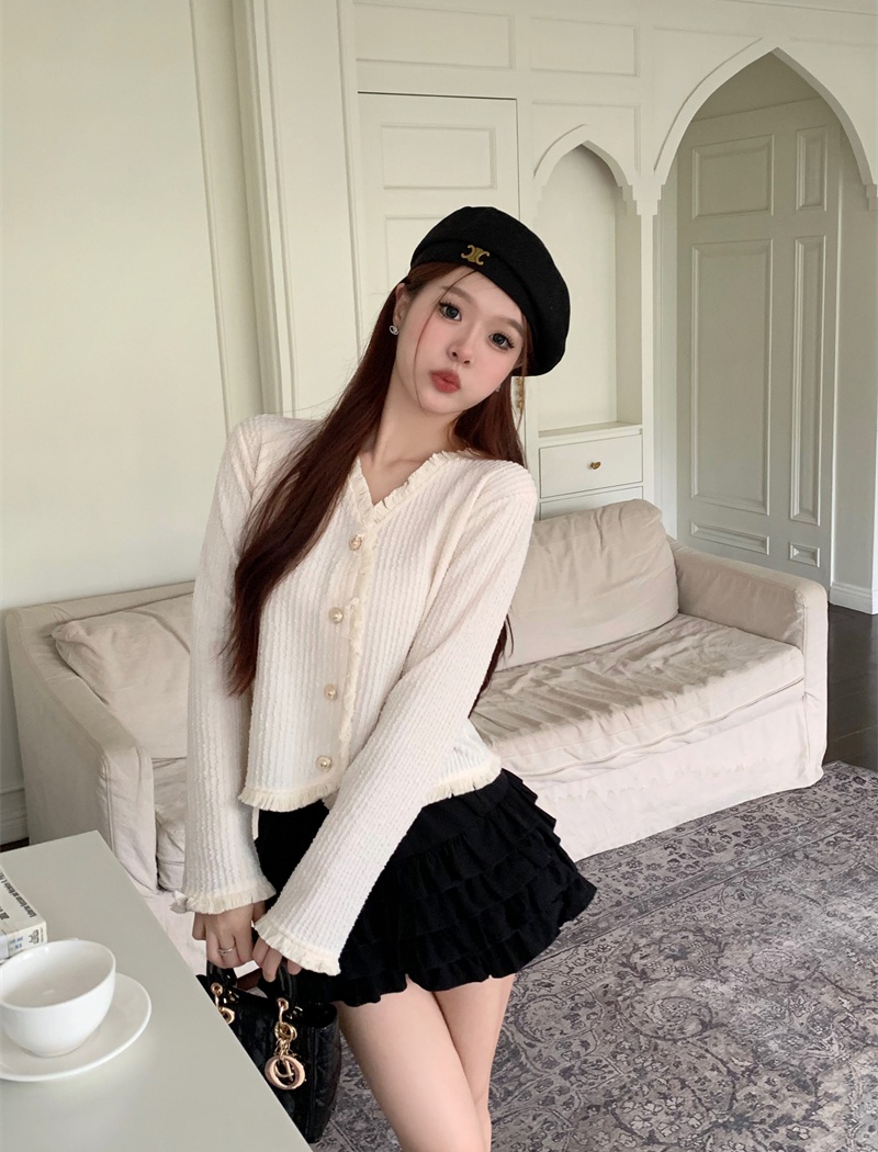 Autumn and winter sweater long sleeve coat for women