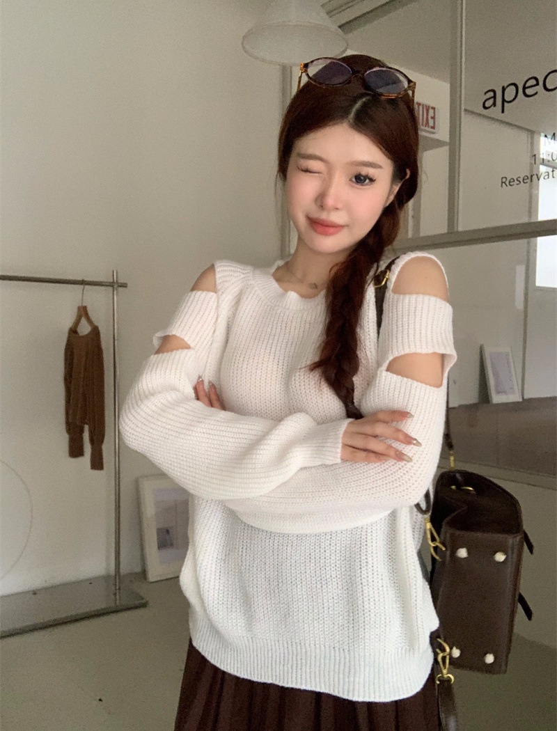 Show young pure bottoming round neck sweater