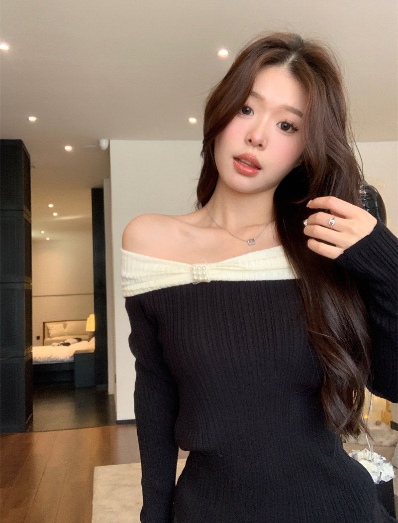 Temperament tops Korean style sweater for women