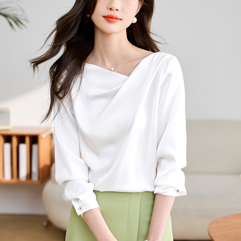 Spring white shirt temperament tops for women