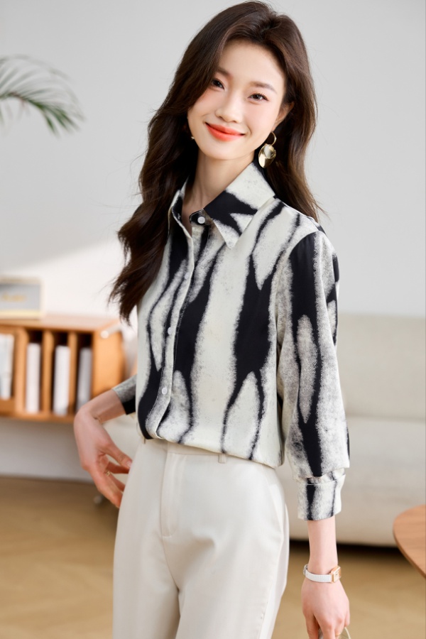 Spring and autumn Casual shirt fashion tops for women