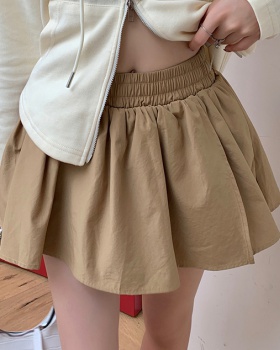 Small skirt fold culottes Pseudo-two puff skirt for women