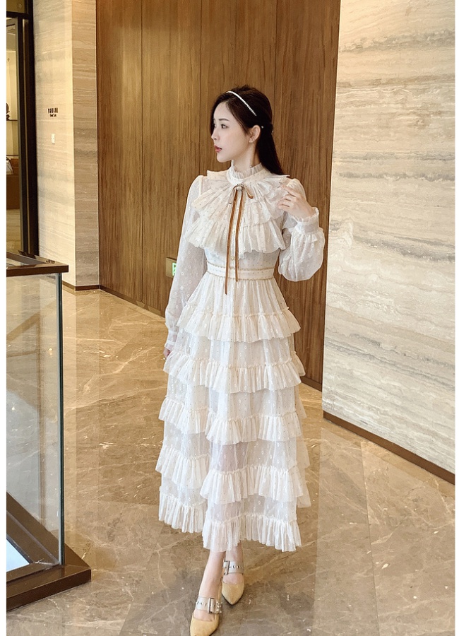 France style refinement ladies spring long dress for women