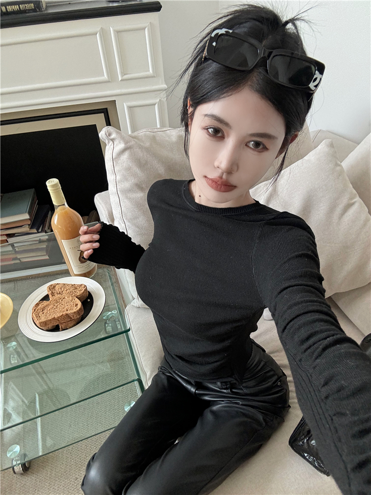 Long sleeve sweater tight bottoming shirt for women