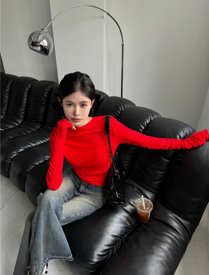 Long sleeve sweater tight bottoming shirt for women