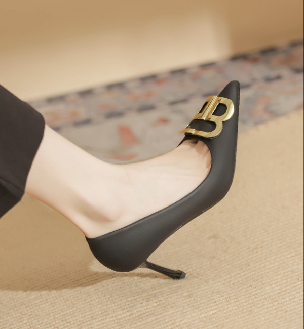 Low high-heeled shoes France style shoes for women