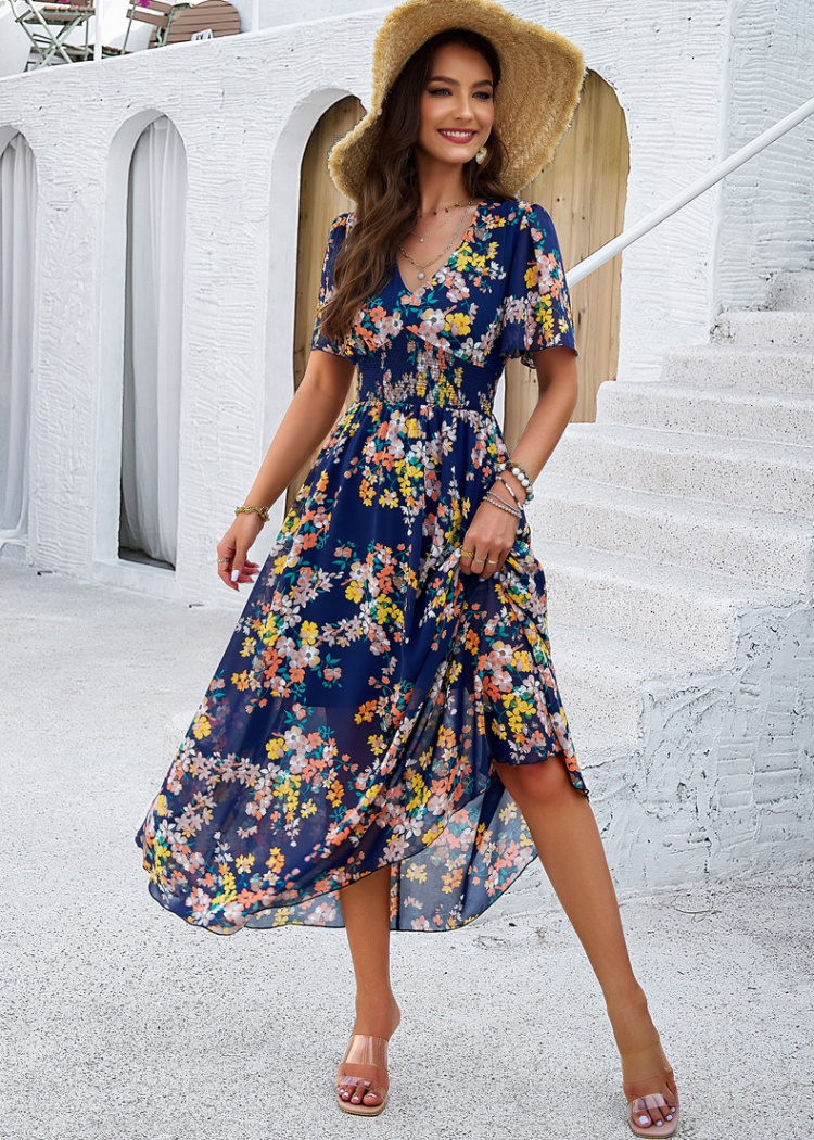 Vacation spring and summer European style dress