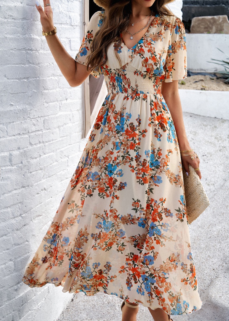 Vacation spring and summer European style dress