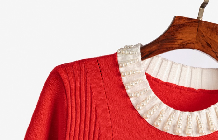 Red sweater dress long dress for women