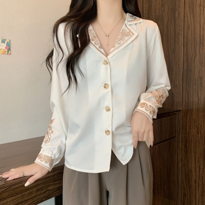 Embroidery business suit Chinese style shirt