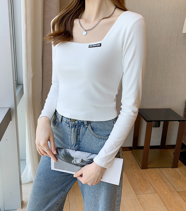 Korean style spring bottoming shirt slim T-shirt for women