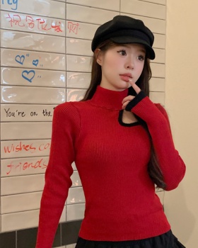 Korean style sweater mixed colors tops for women
