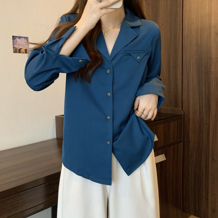 Long sleeve spring business suit chiffon temperament tops for women