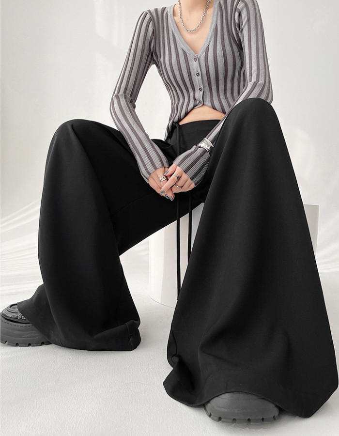 Lengthen business suit wide leg pants for women