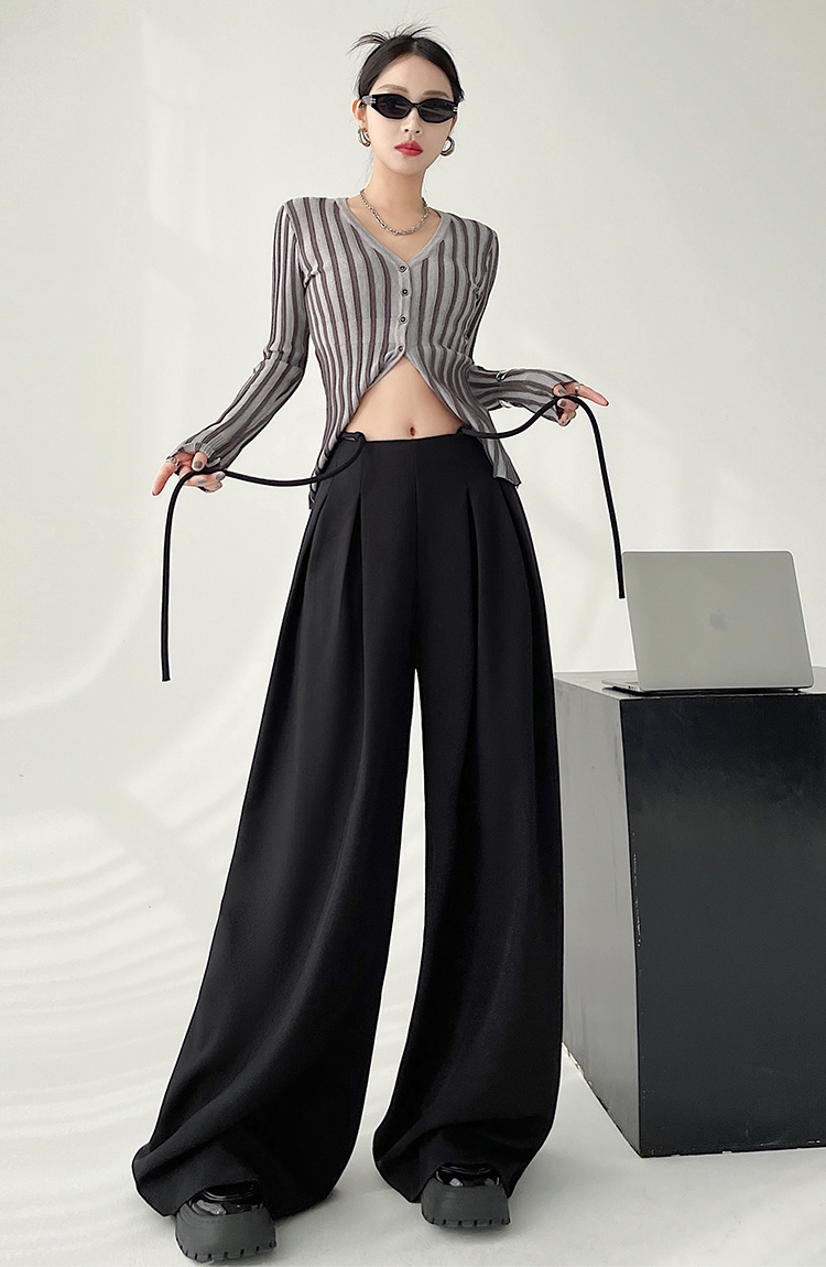 Lengthen business suit wide leg pants for women