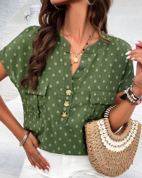 Spring and summer Casual tops temperament shirt for women