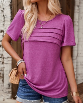 Casual spring and summer T-shirt pure tops for women