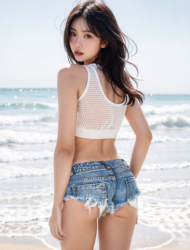 Low-waist fashion jeans sexy shorts for women