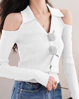 Knitted tops autumn bottoming shirt for women