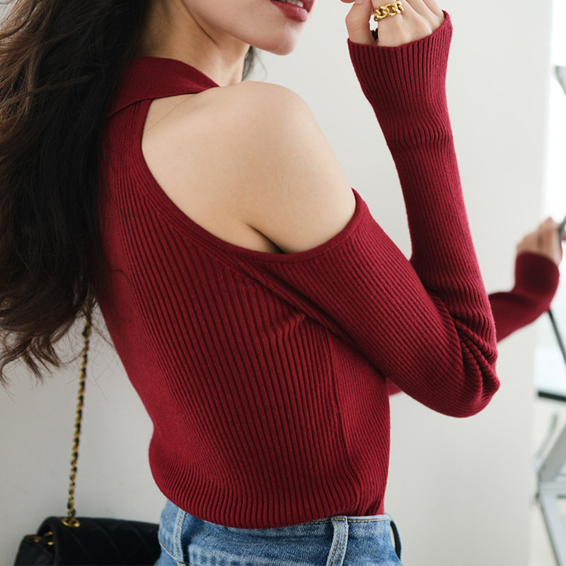 Knitted tops autumn bottoming shirt for women
