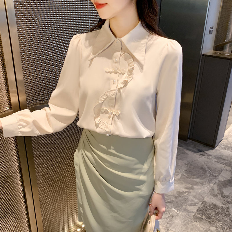 All-match Chinese style tops temperament retro shirt