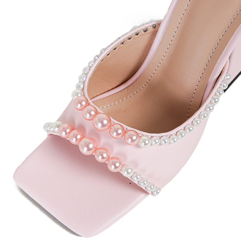 Thick slippers high-heeled high-heeled shoes for women