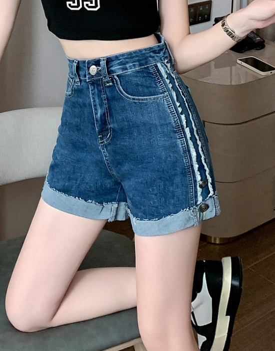 High elastic cotton short jeans Korean style shorts for women