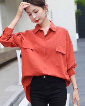 Korean style long sleeve coat all-match shirt