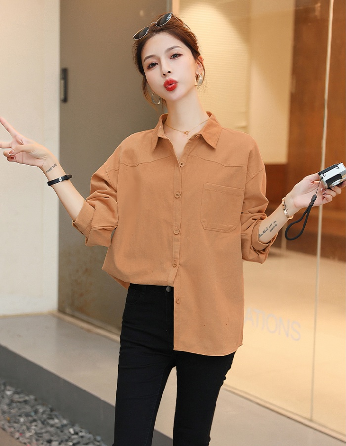 Spring and autumn loose coat long sleeve Casual tops
