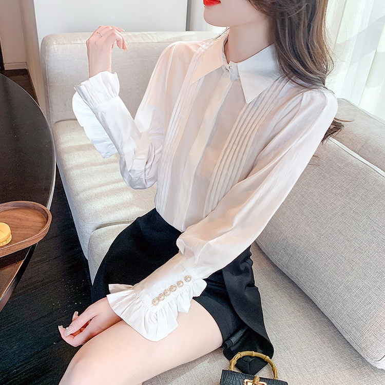 France style spring and autumn shirt unique tops for women