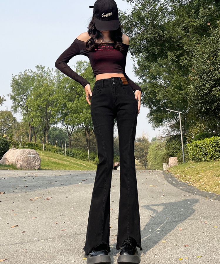Spring flare pants elasticity long pants for women