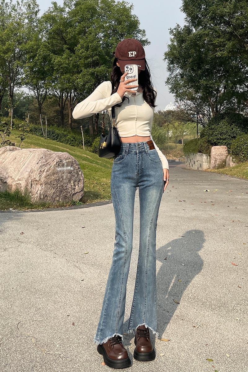 Spring flare pants elasticity long pants for women