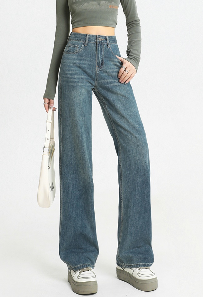 Straight loose drape pants supersoft lengthen jeans