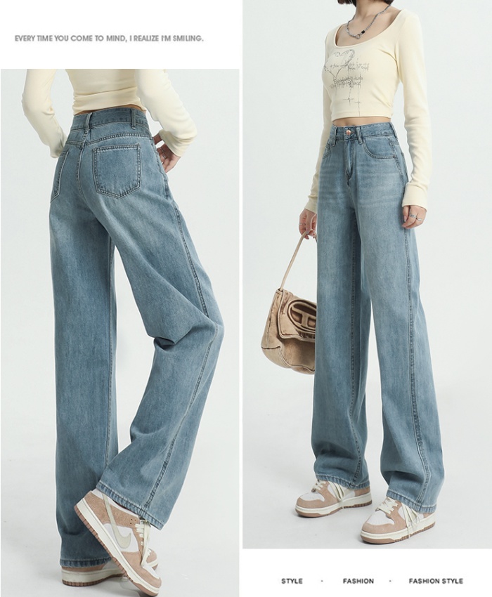 Straight loose drape pants supersoft lengthen jeans