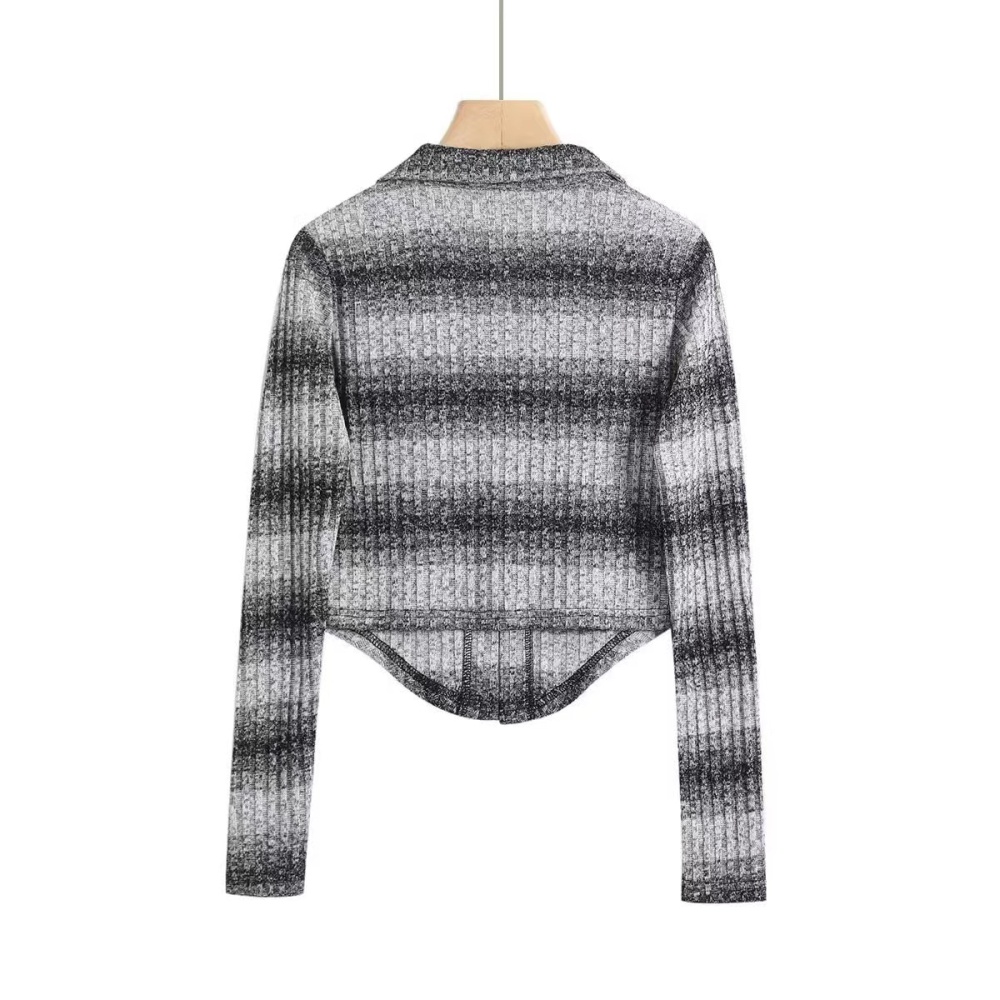 Slim autumn coat irregular knitted sweater for women