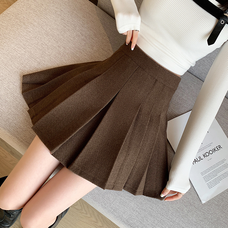 Anti emptied high waist skirt A-line short skirt for women