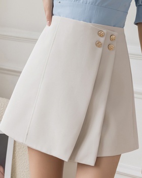 Korean style metal buckle culottes A-line all-match shorts