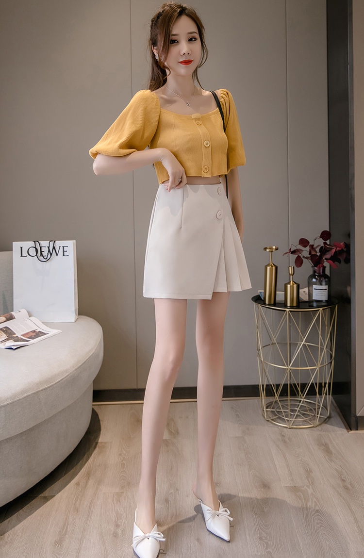 Irregular culottes high waist skirt for women