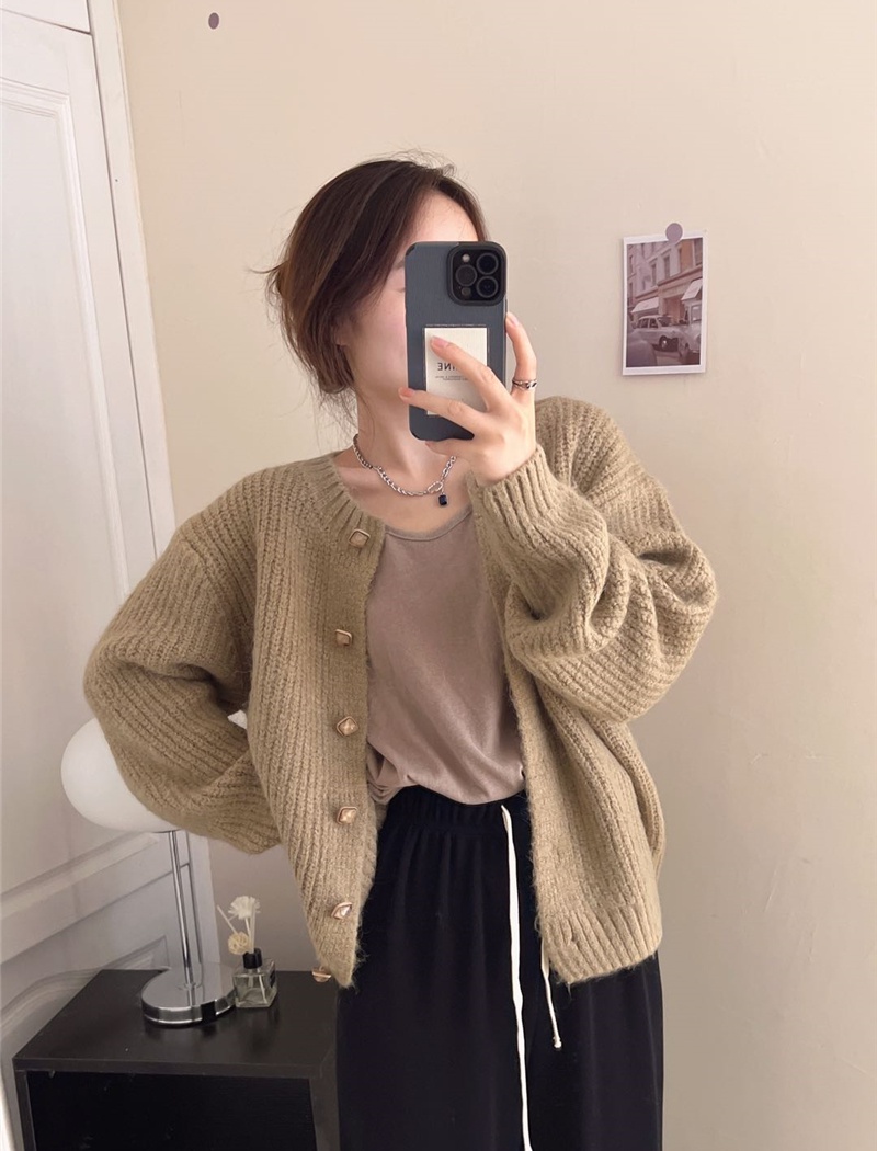 Spring lazy sweater Korean style multicolor cardigan