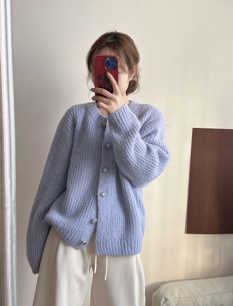 Spring lazy sweater Korean style multicolor cardigan